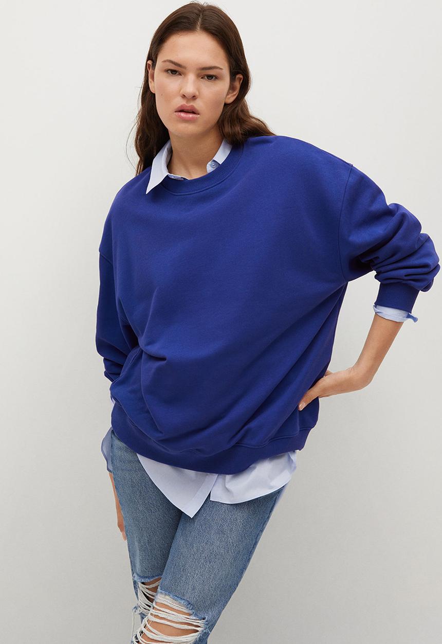 MANGO - Sweatshirt polka - medium blue