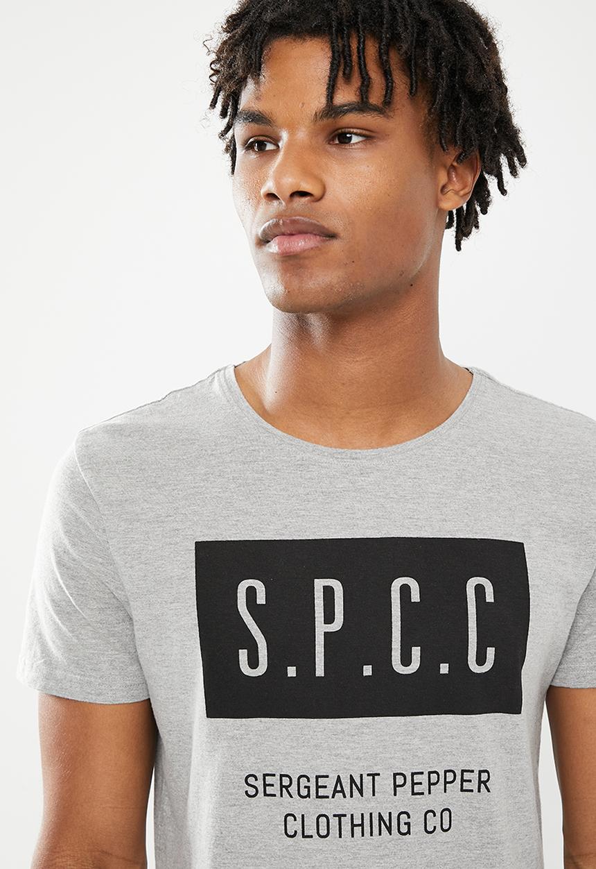 S.P.C.C - Trak regular fit straight hem tee - grey 