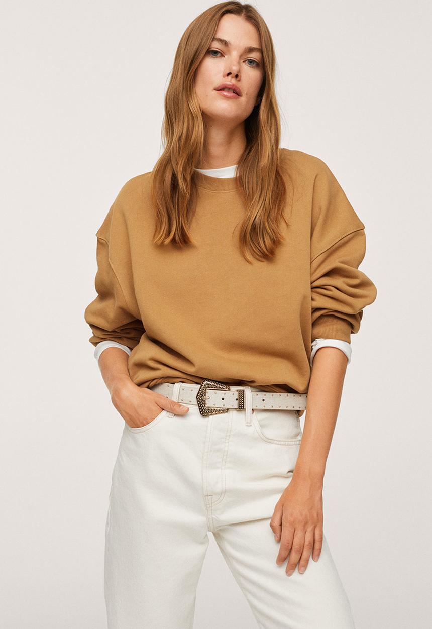 MANGO - Sweatshirt polka - medium brown