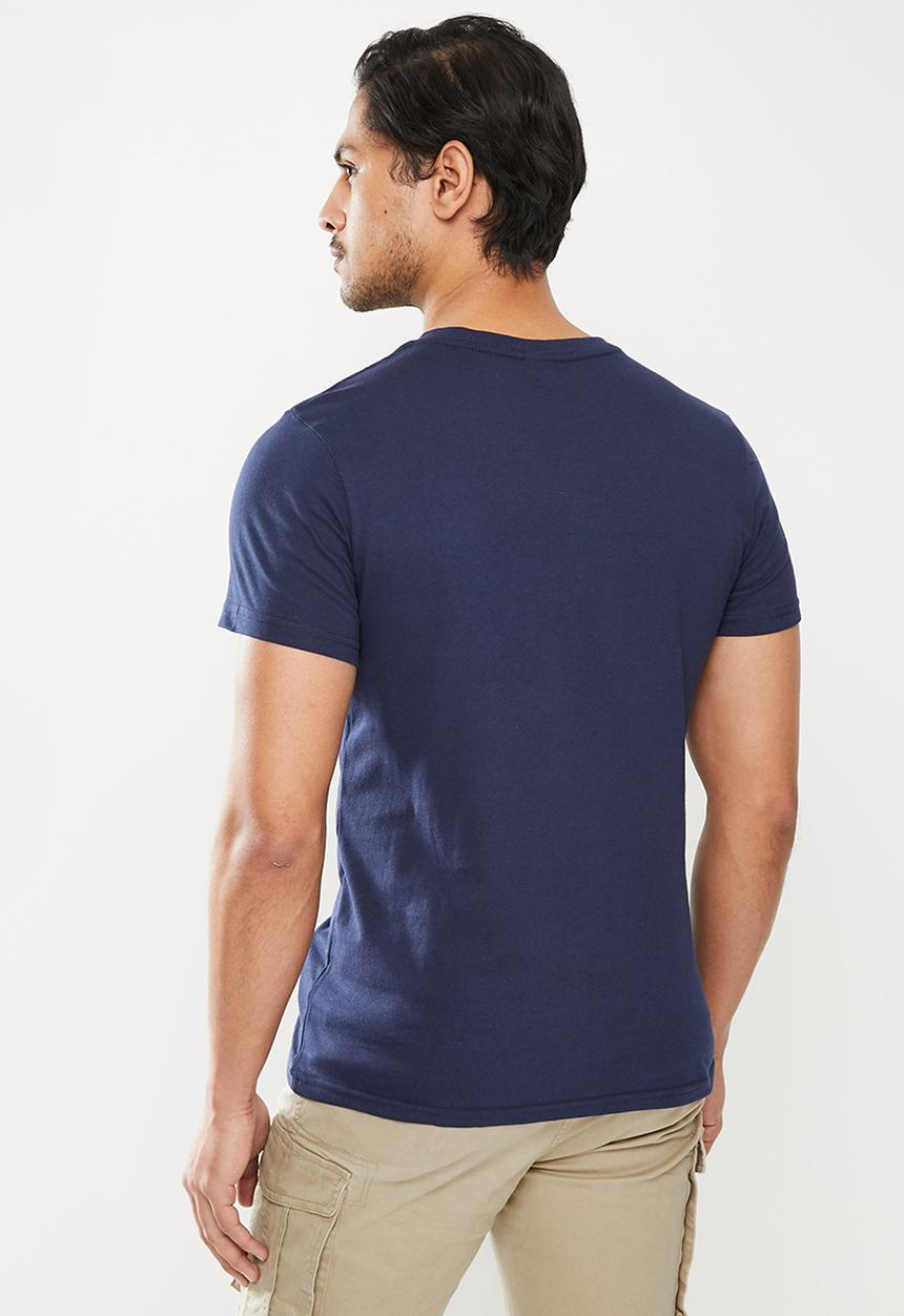urban° - Urban flock logo short sleeve t-shirt - navy
