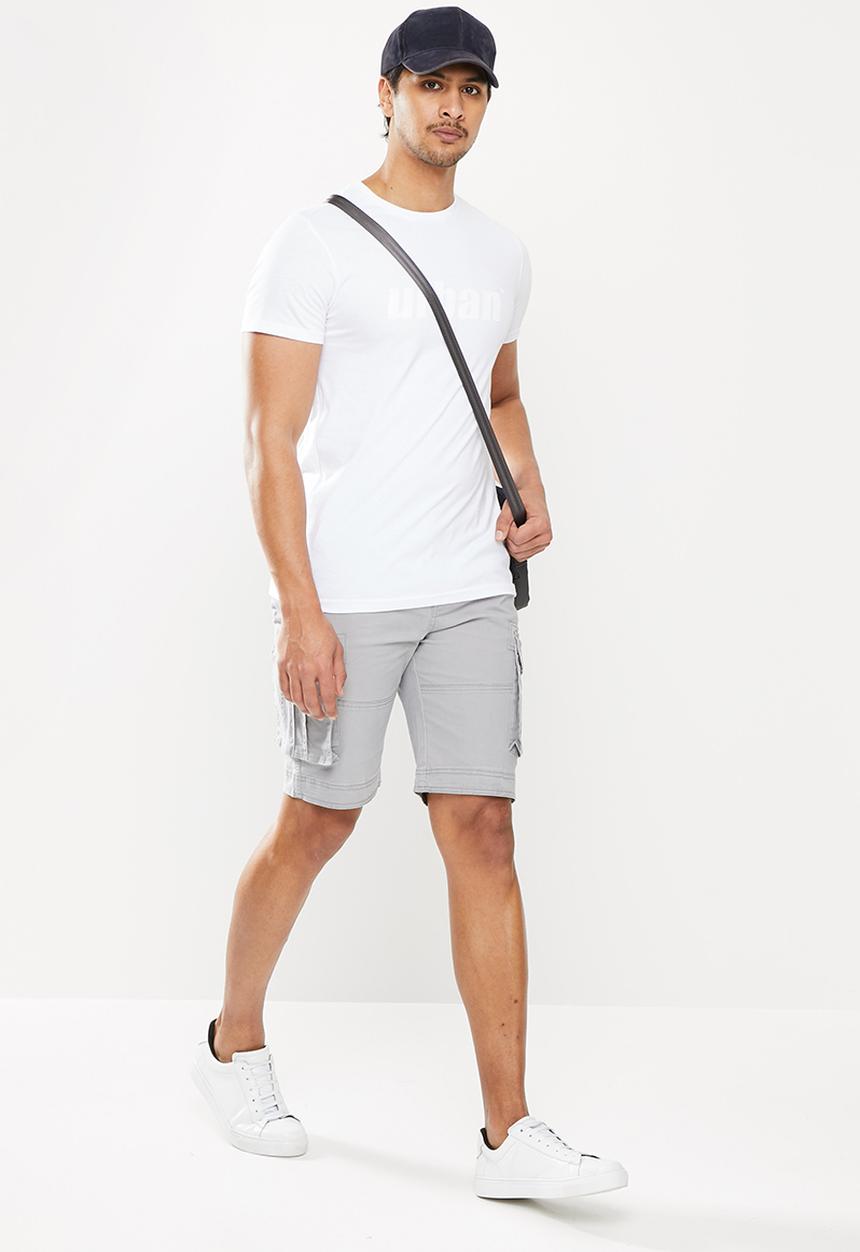 urban° - Urban flock logo short sleeve t-shirt - white