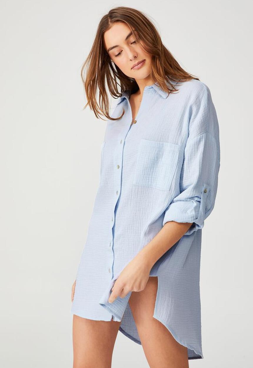 Cotton On - Pre party oversized shirt nightie - summer breeze