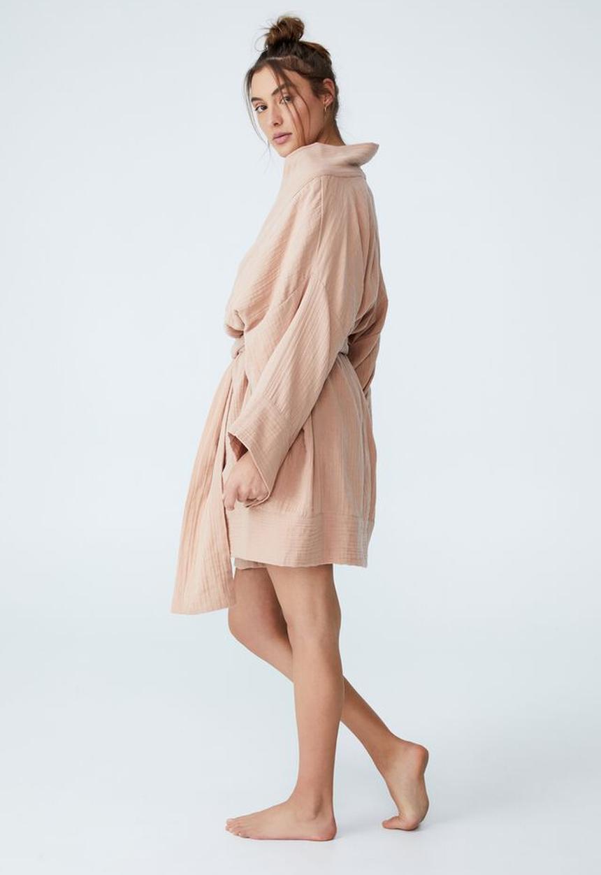 Cotton On - Pre party robe - pecan fudge