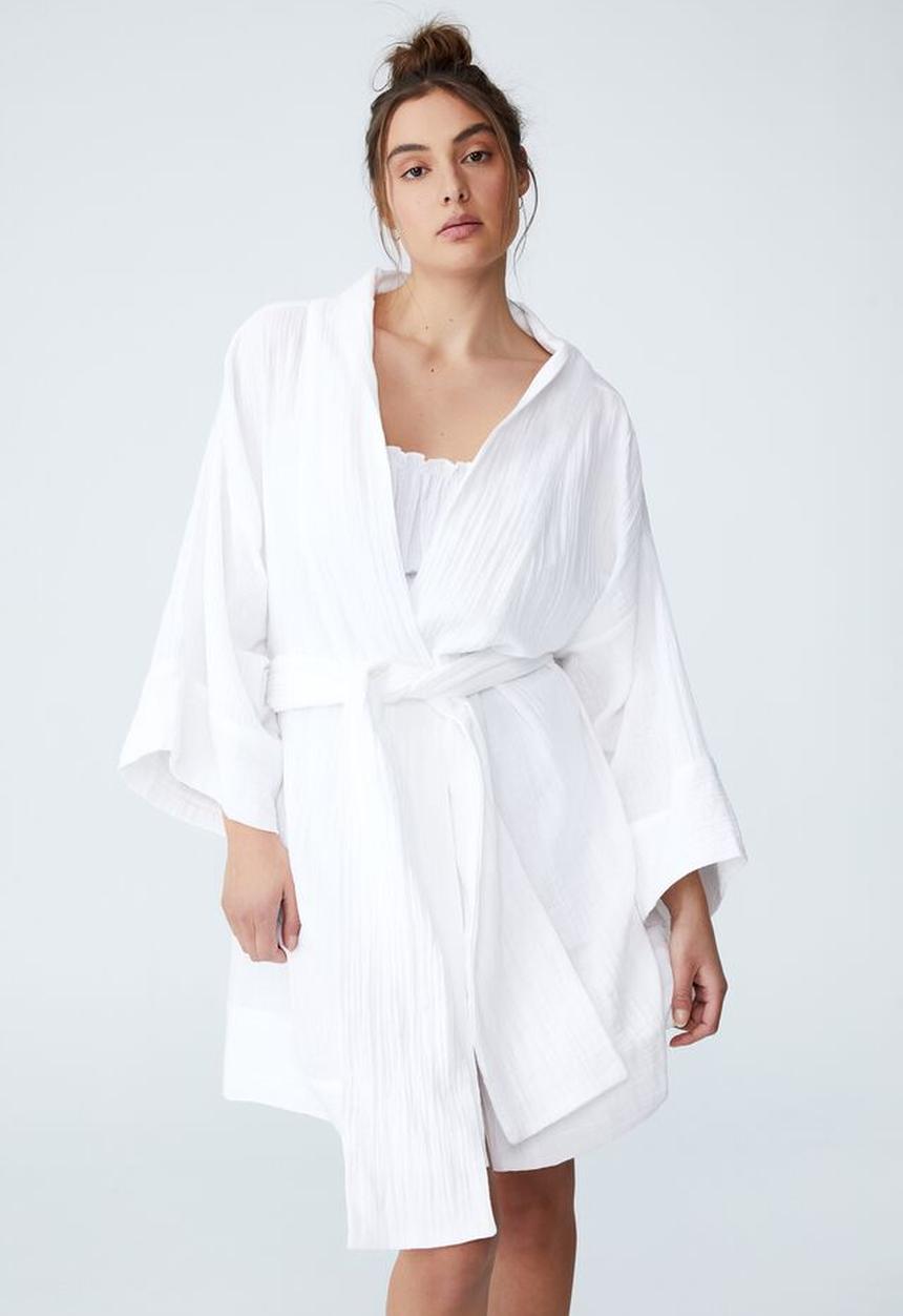 Cotton On - Pre party robe - white