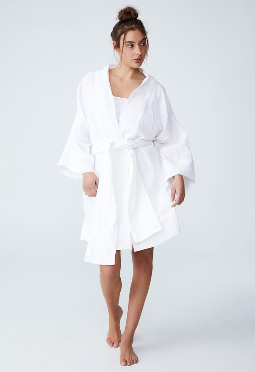 Cotton On - Pre party robe - white