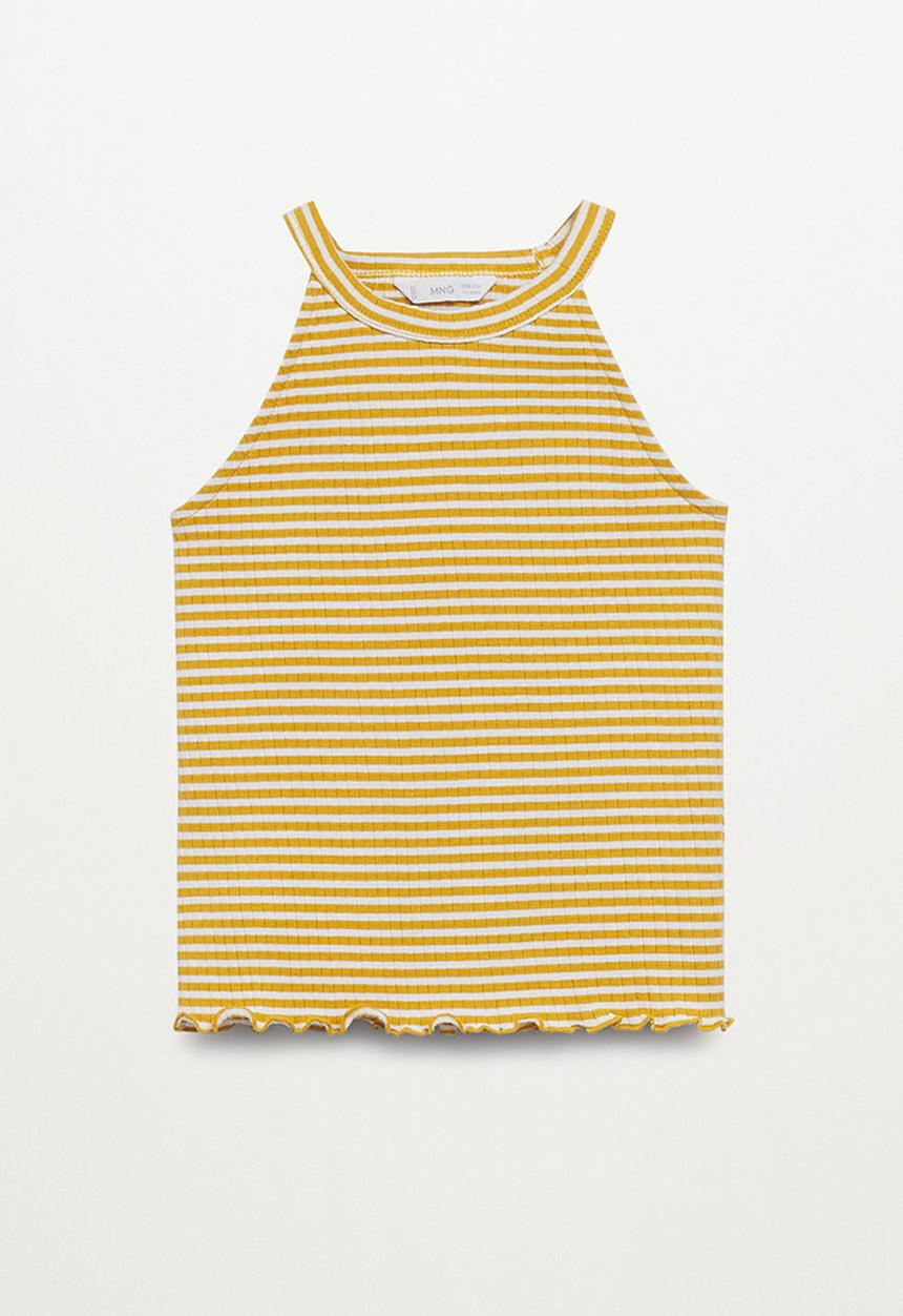 MANGO - T-shirt lane - yellow