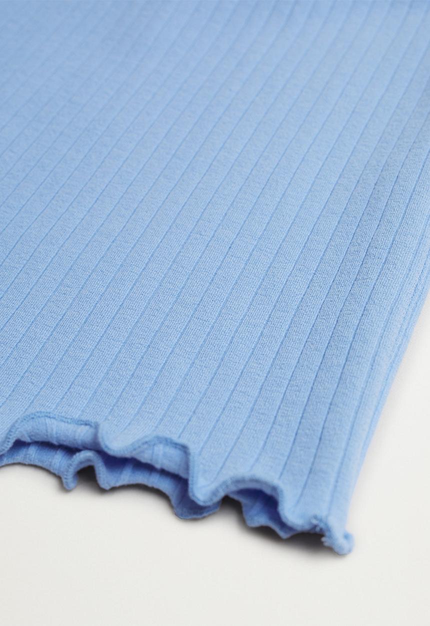 MANGO - T-shirt lane - medium blue