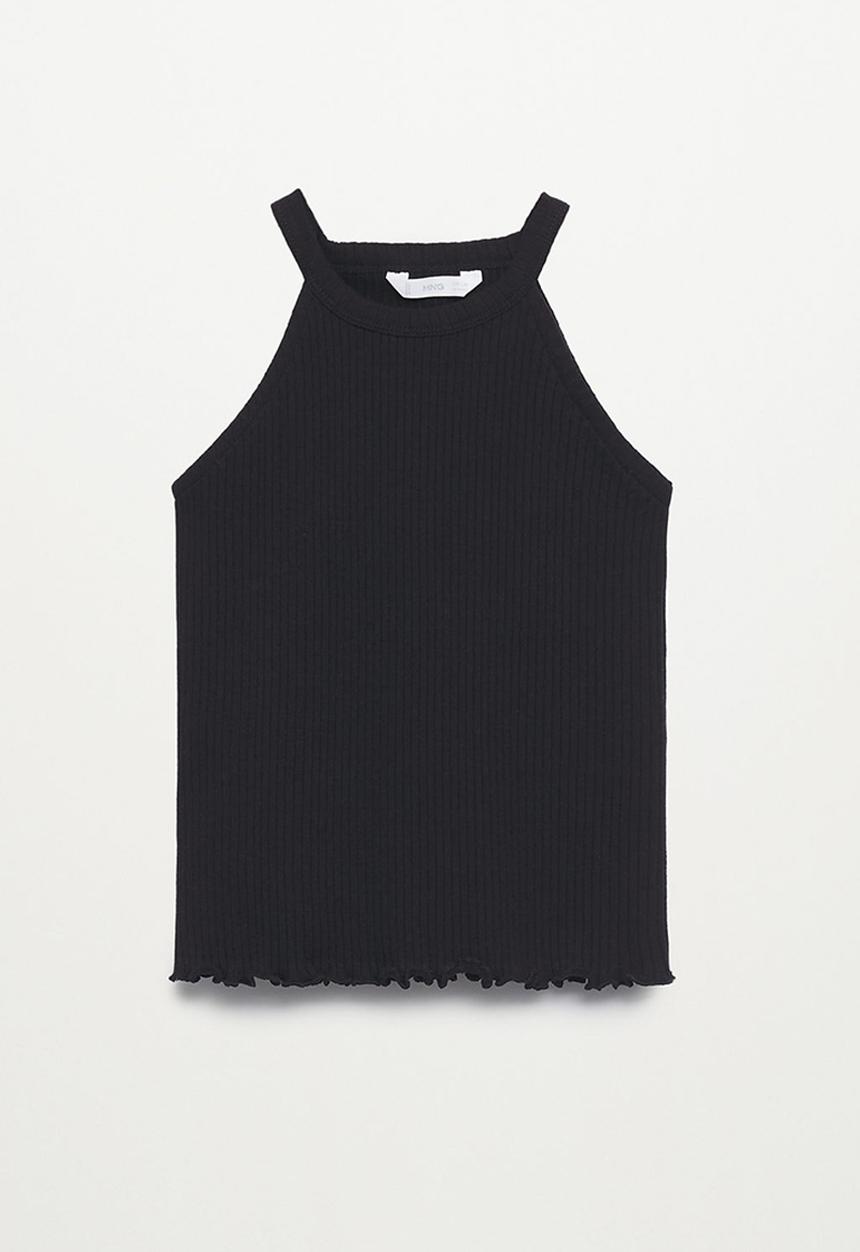 MANGO - T-shirt lane - black
