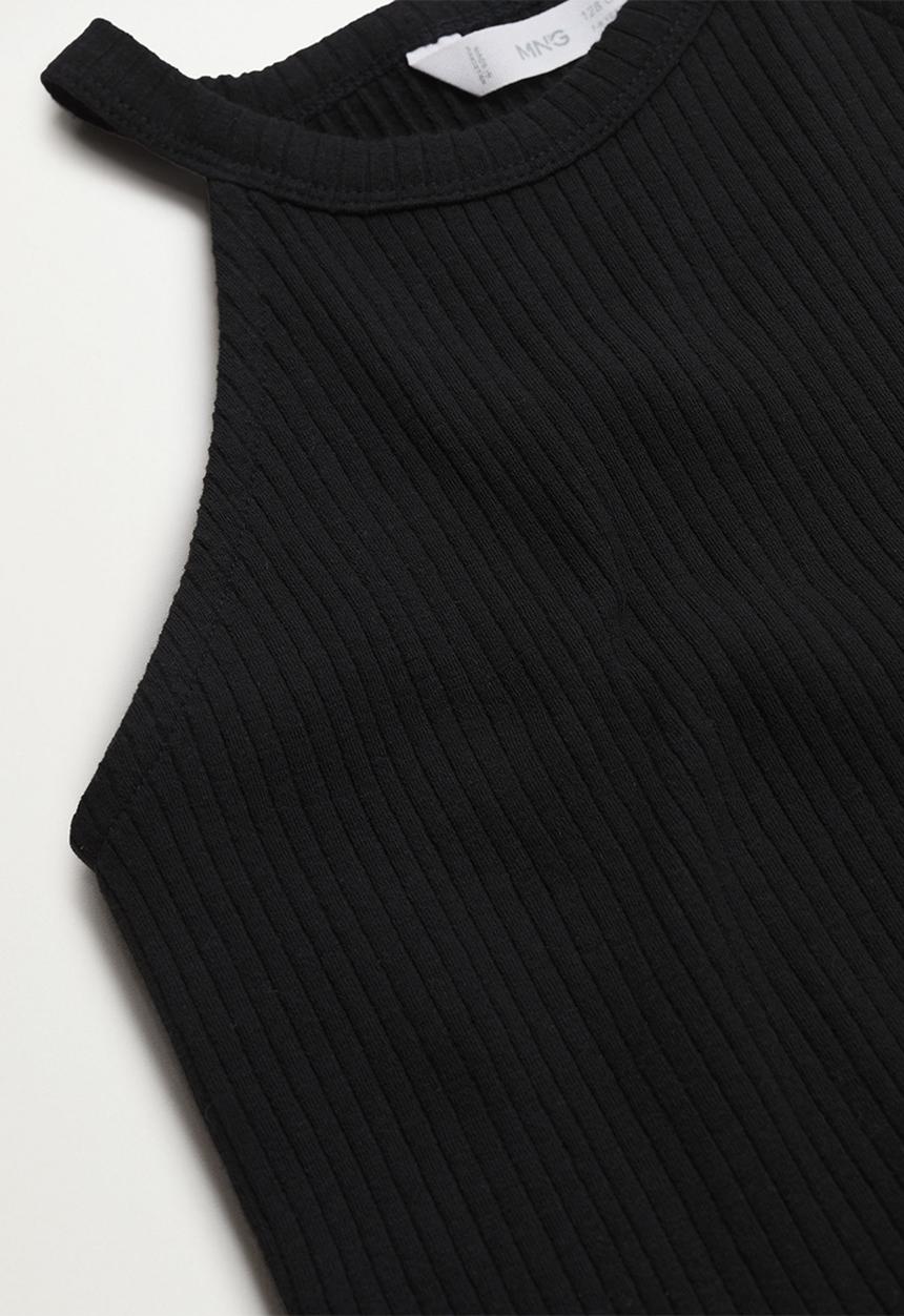 MANGO - T-shirt lane - black