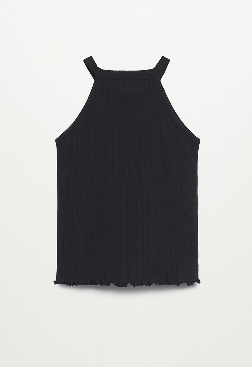 MANGO - T-shirt lane - black