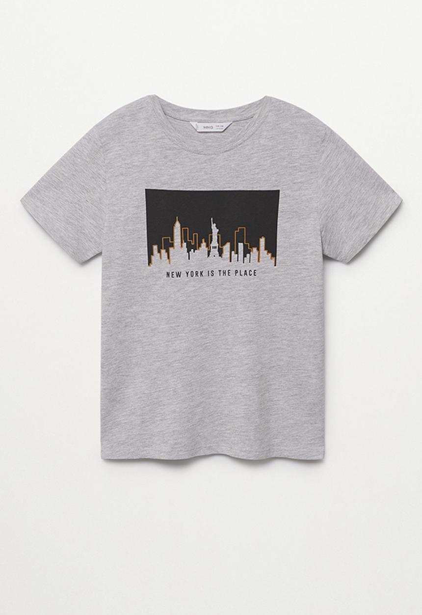 MANGO - T-shirt east - grey 