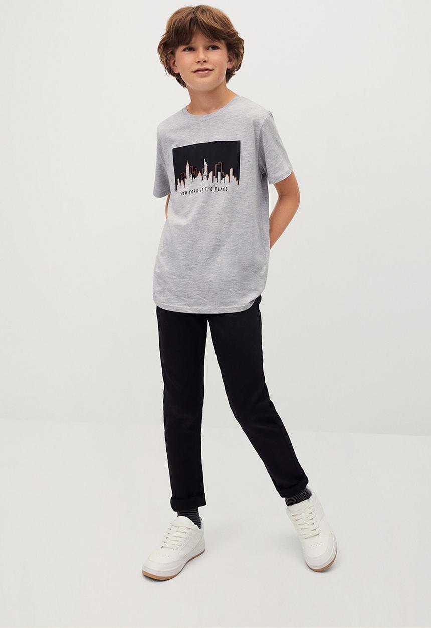 MANGO - T-shirt east - grey 