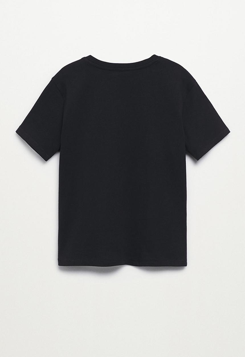MANGO - T-shirt scene - black