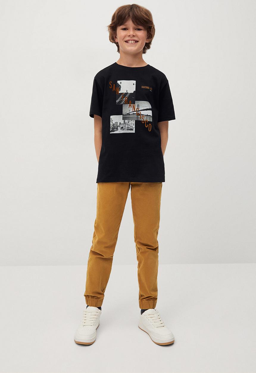 MANGO - T-shirt scene - black