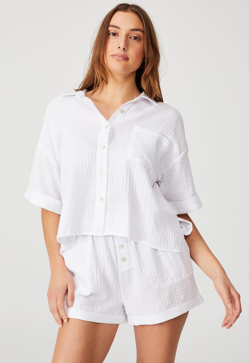 Cotton On - Pre party woven set - white