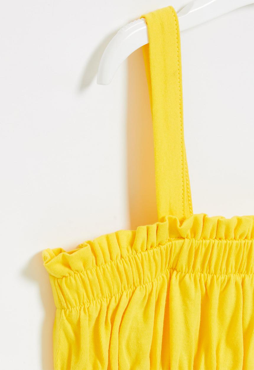 Rebel Republic - Girls elasticated crop top - yellow