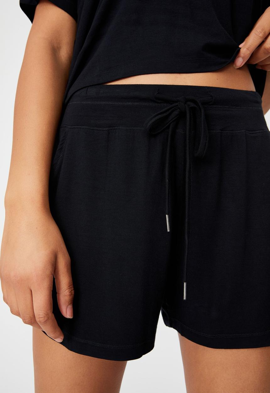 Cotton On - Sleep recovery pocket short - black