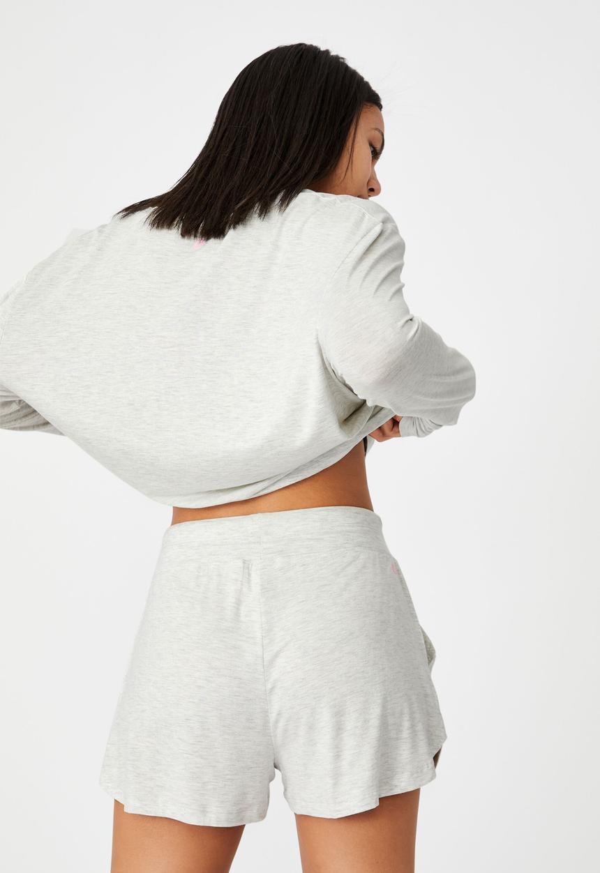 Cotton On - Sleep recovery pocket short - soft grey marle