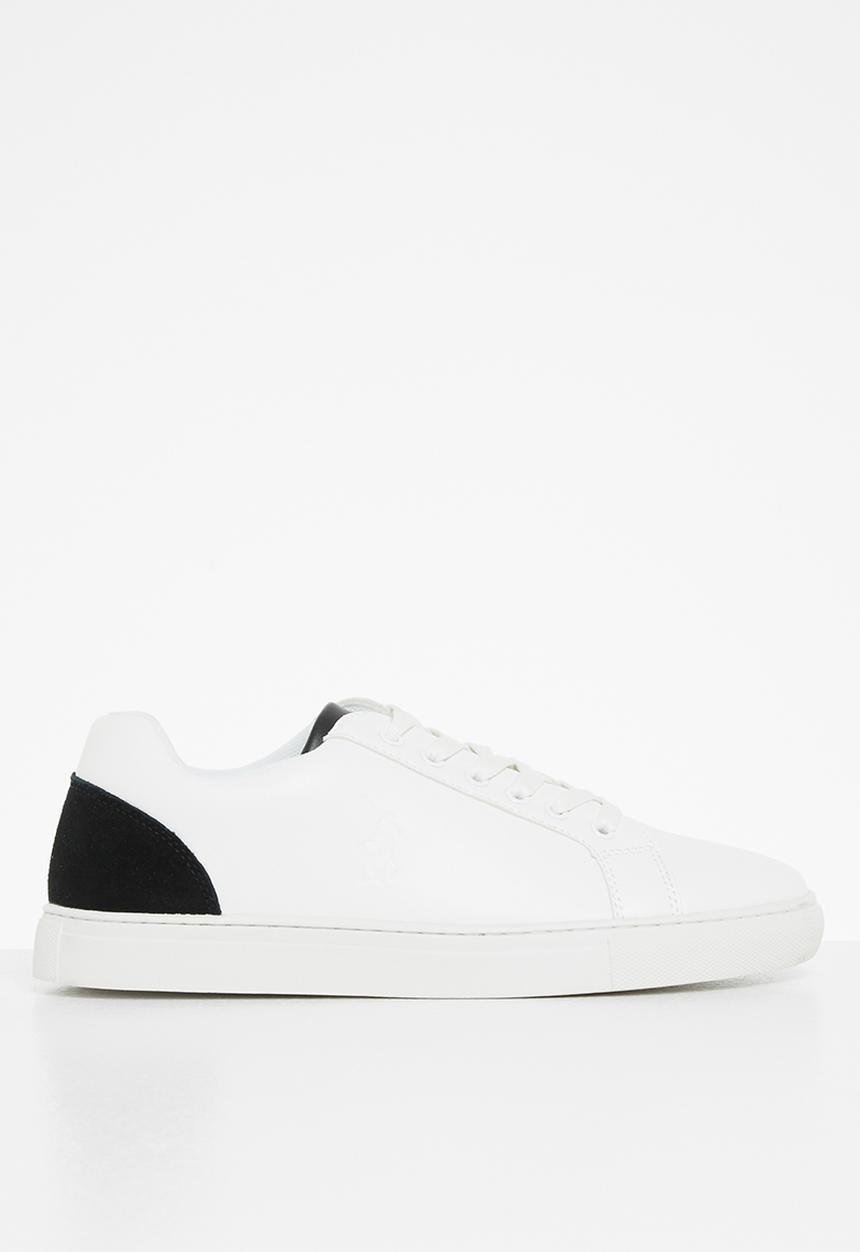 POLO - Jamilla pinpunch pony sneaker - white & black