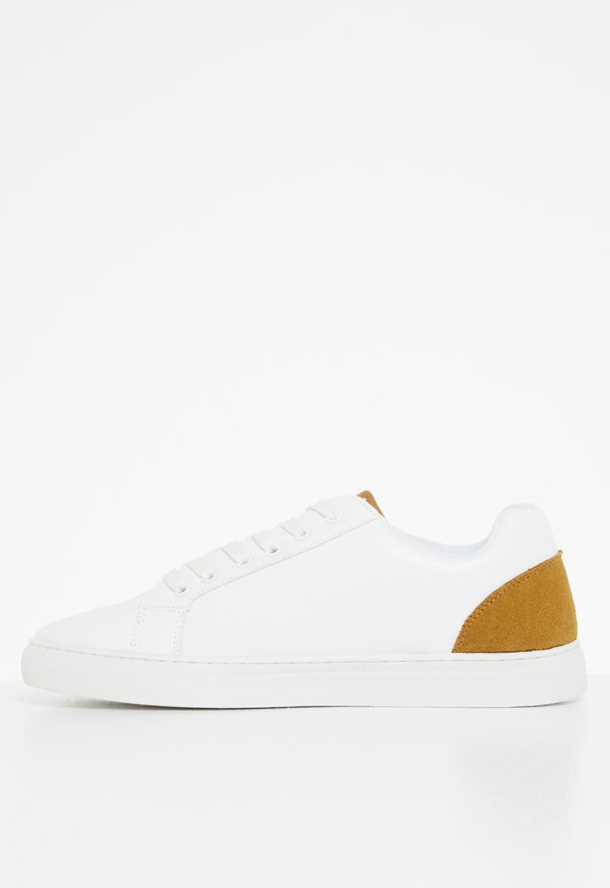 POLO - Jamilla pinpunch pony sneaker - white & tan