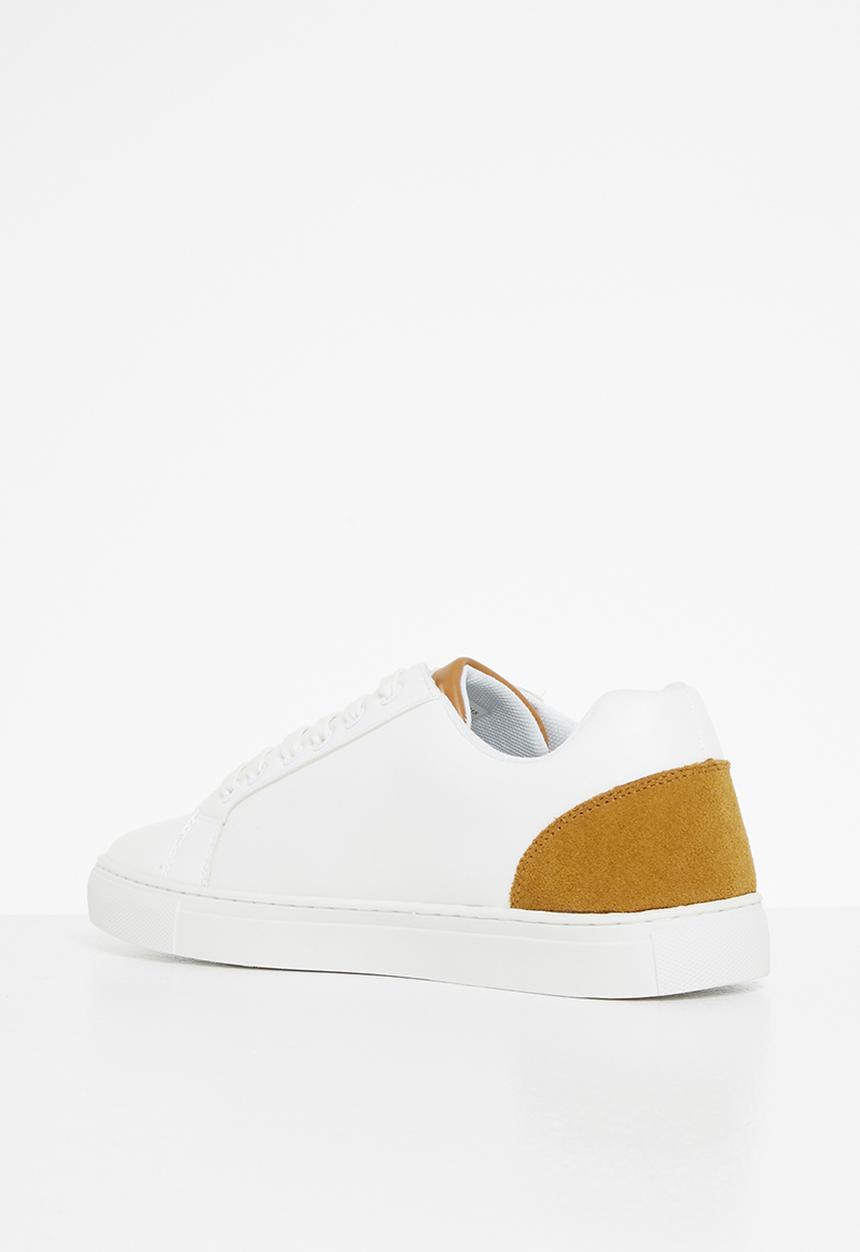POLO - Jamilla pinpunch pony sneaker - white & tan