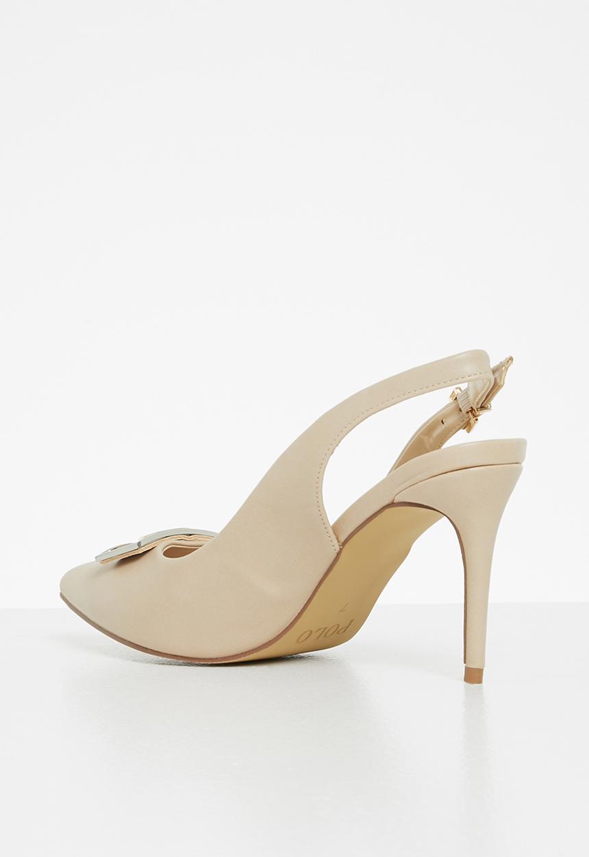 POLO - Abby contrast sling back court - cream