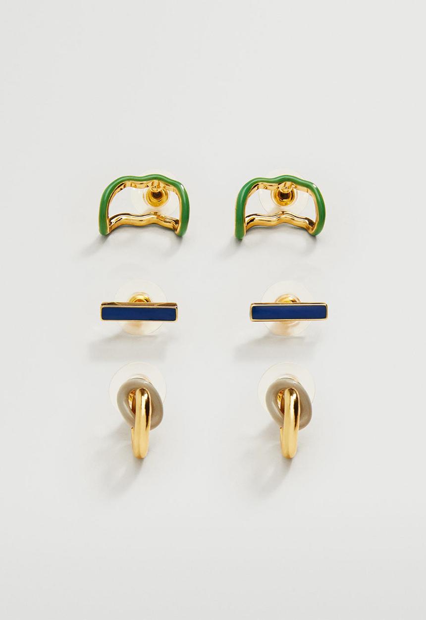 MANGO - Mixed bead earrings - gold