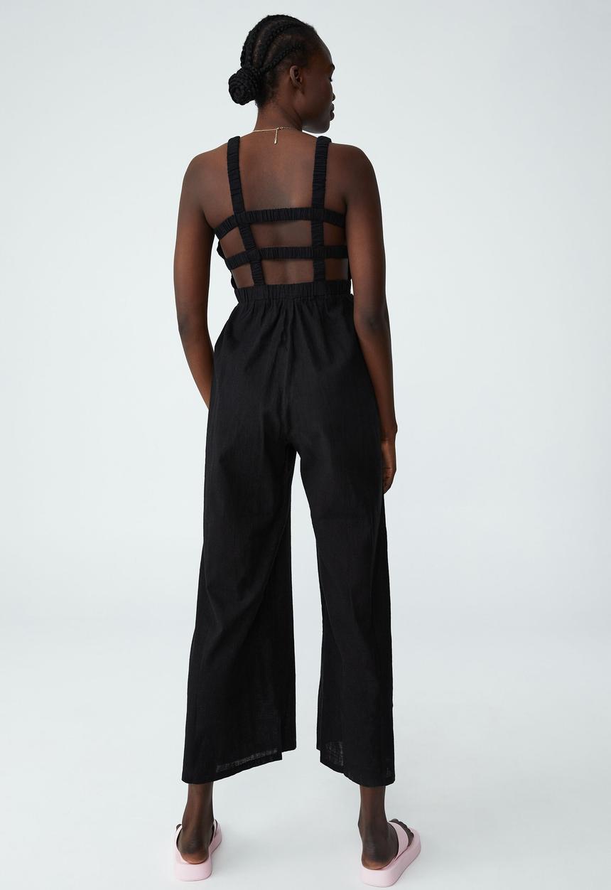 Cotton On - Woven iris cut out jumpsuit - black