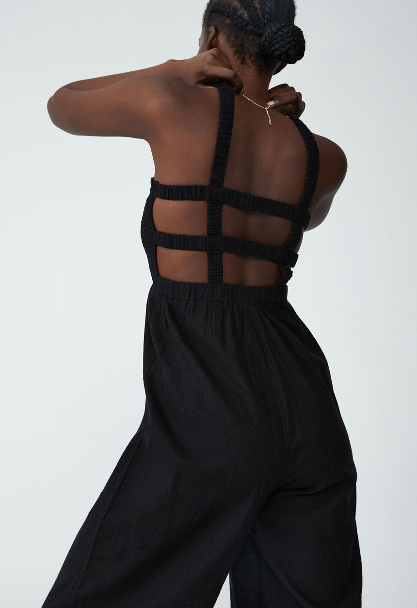 Cotton On - Woven iris cut out jumpsuit - black