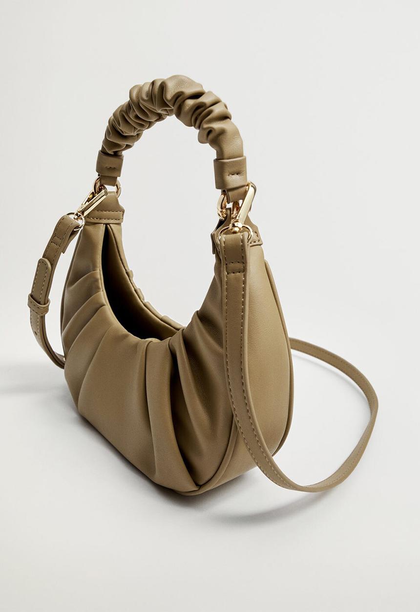 MANGO - Round small bag - olive green