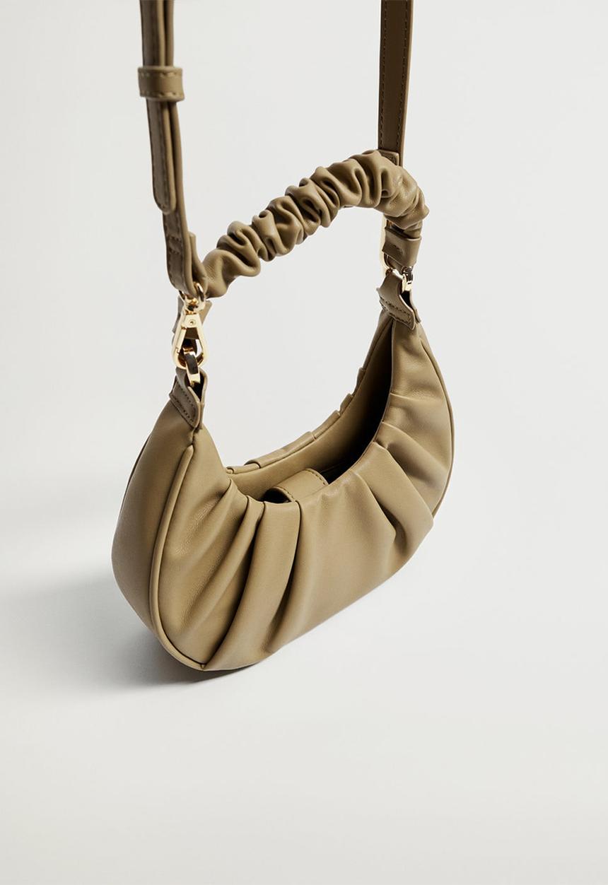 MANGO - Round small bag - olive green