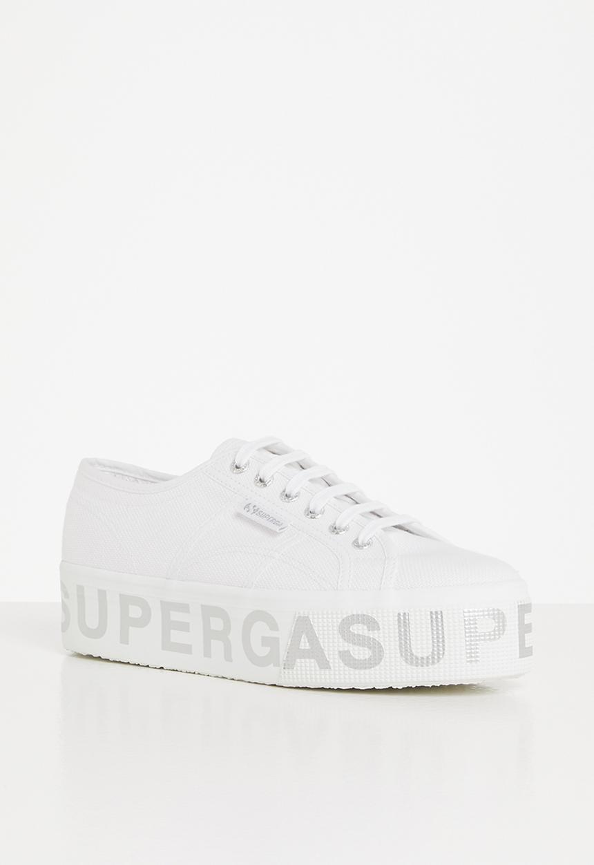 SUPERGA - 2790 cotlettering  bold lettering platfrom - white/silver