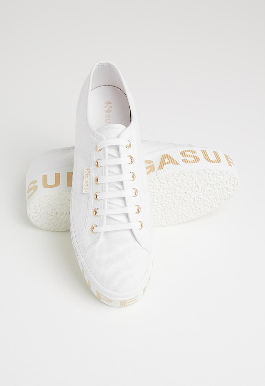 SUPERGA - 2790 cotlettering  bold lettering platfrom - white/platinum