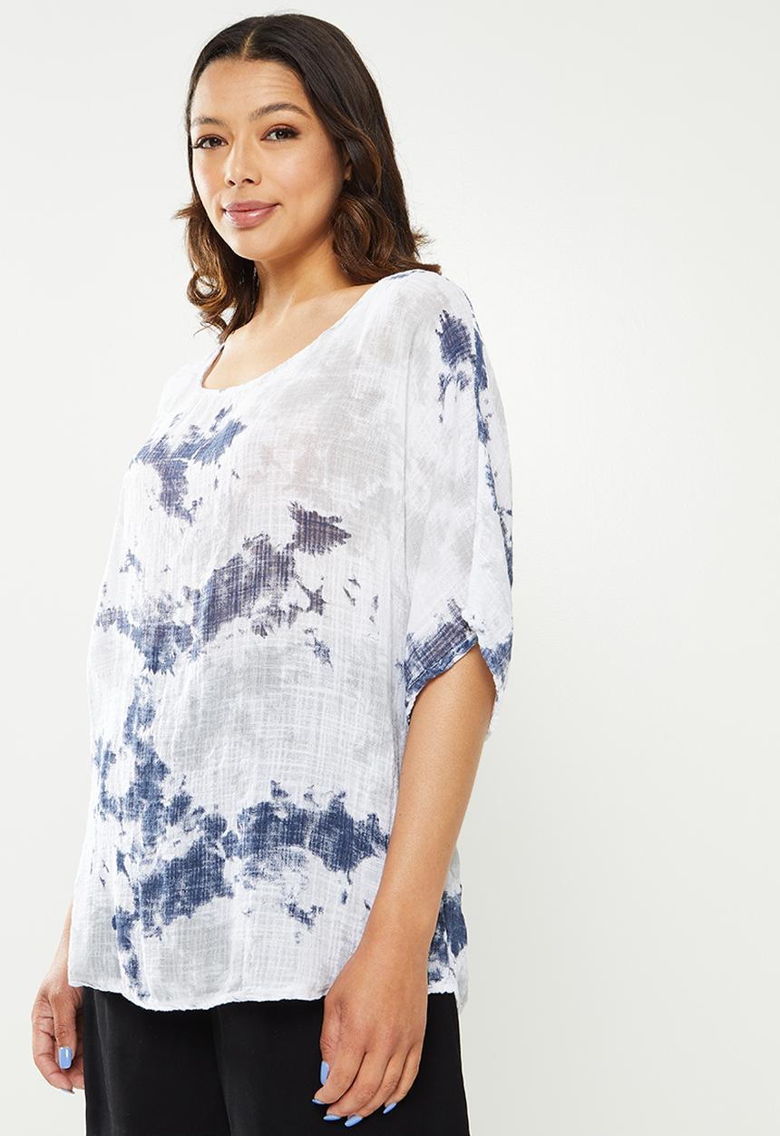 Stella Morgan - Tie dye oversized top - cream