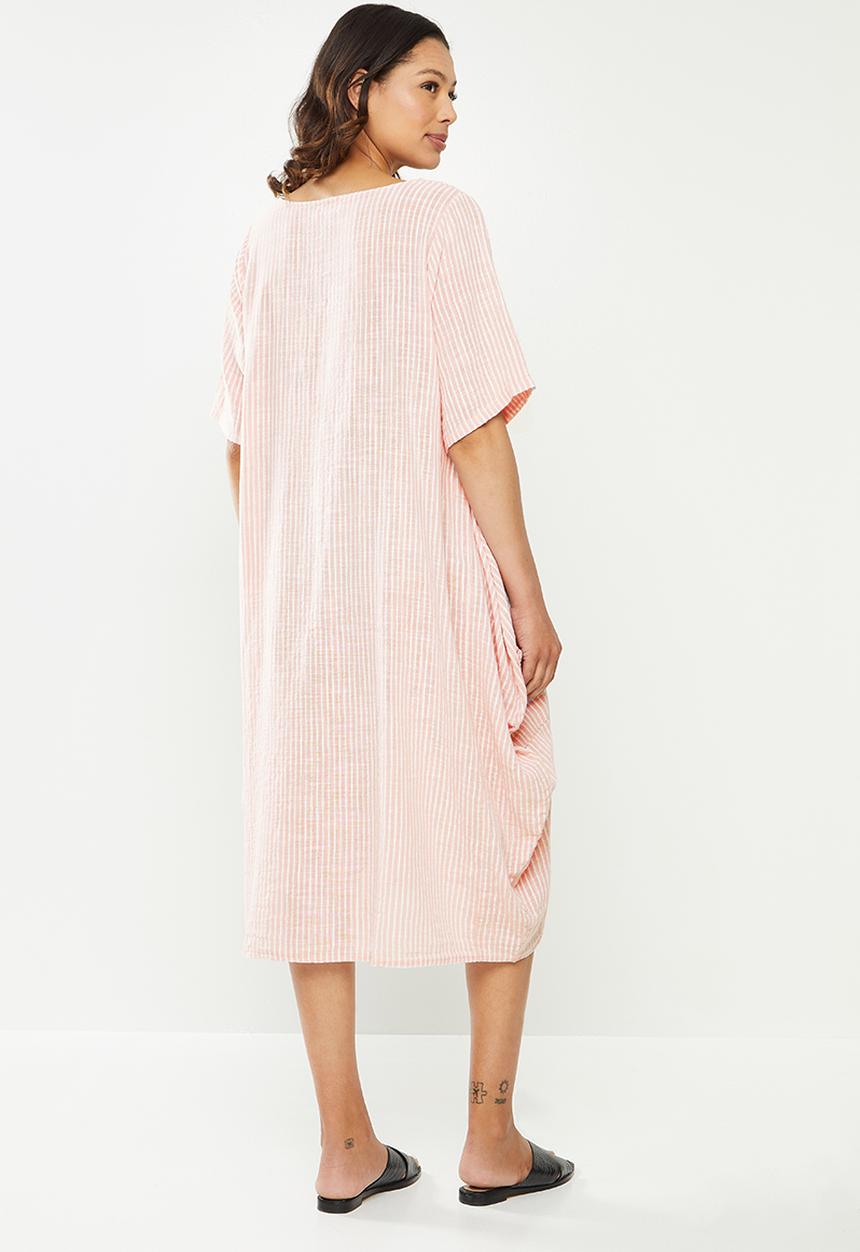 Stella Morgan - Striped detailed midi dress - pink