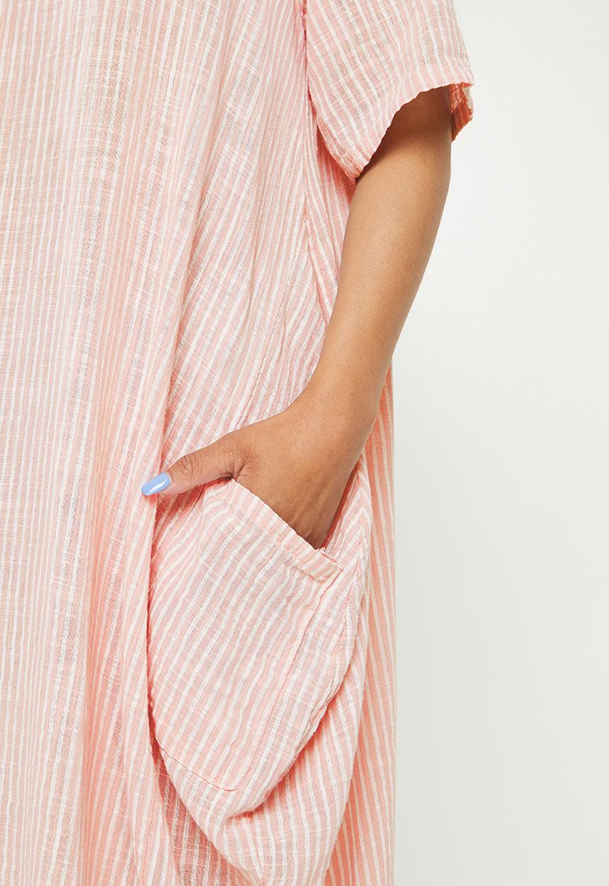 Stella Morgan - Striped detailed midi dress - pink