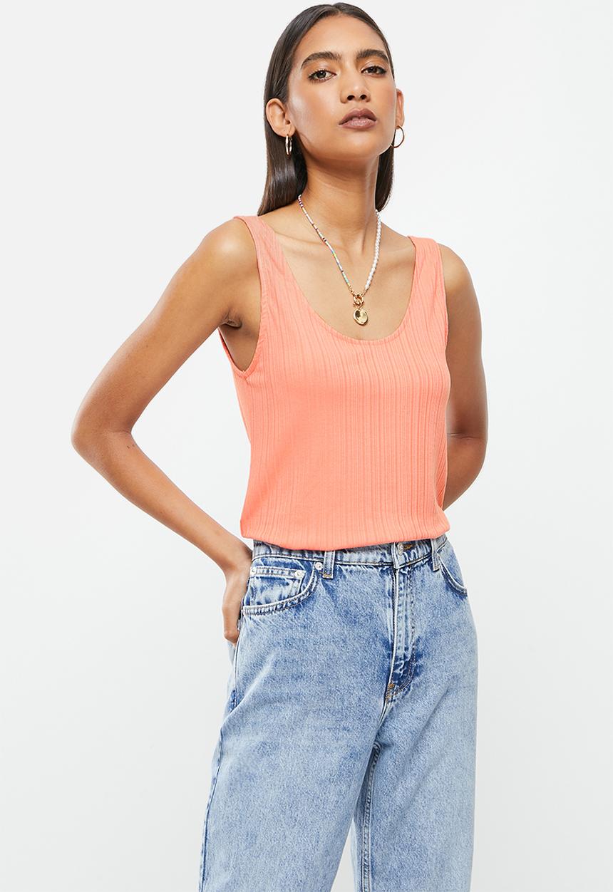 MANGO - Top cintia - coral