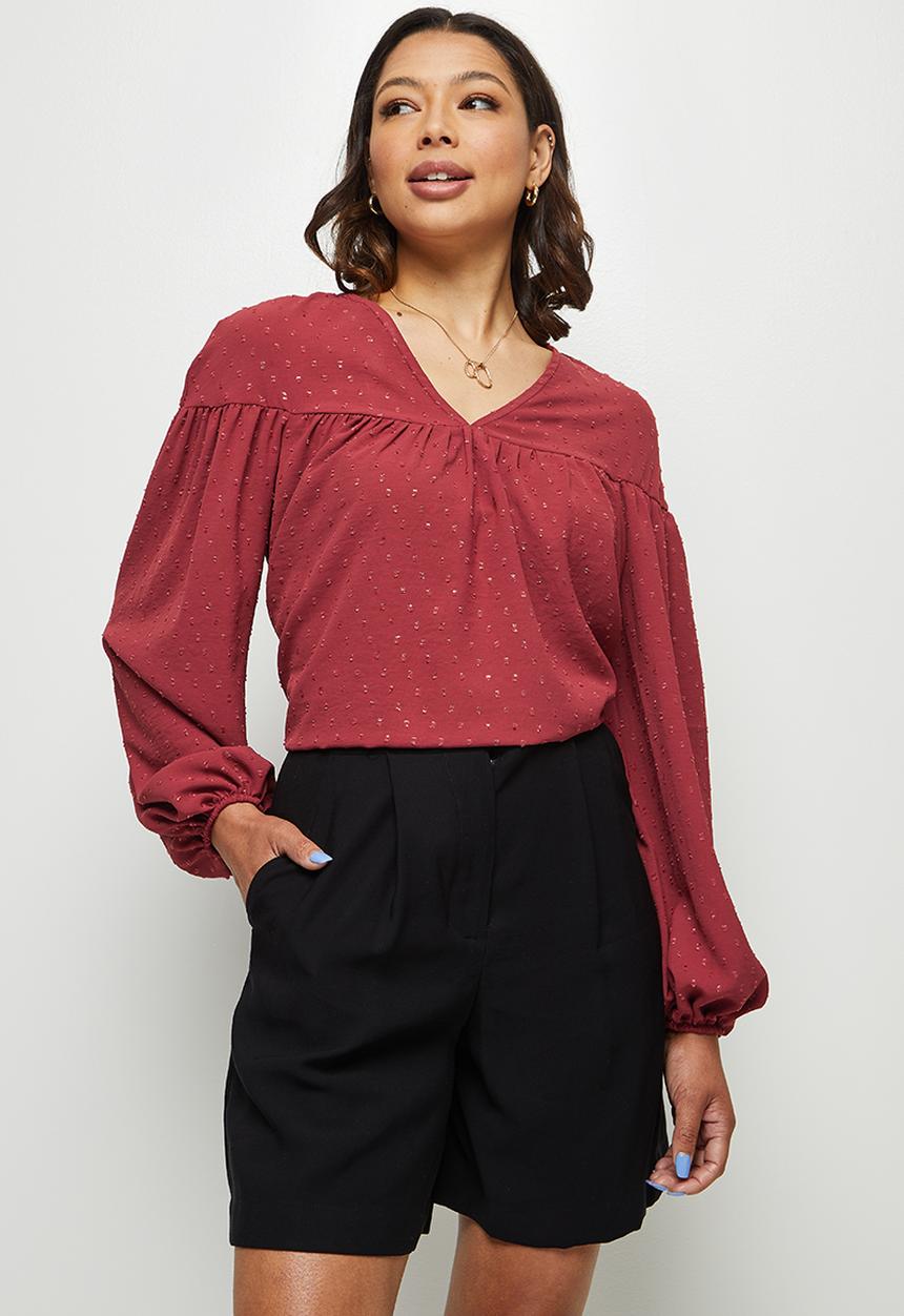 edit - Dobby femme blouse - rose
