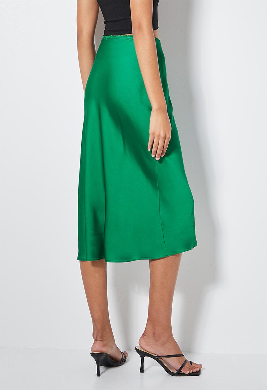 VELVET - Pull on slip skirt - emerald