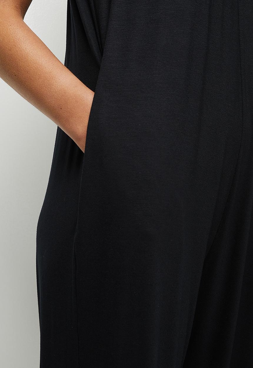 edit - Oversized harem jumpsuit - black