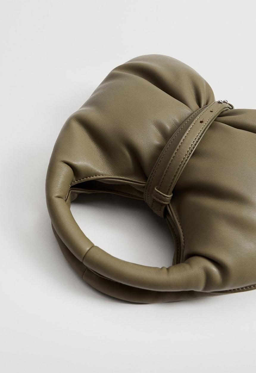 MANGO - Multi-position quilted bag - khaki