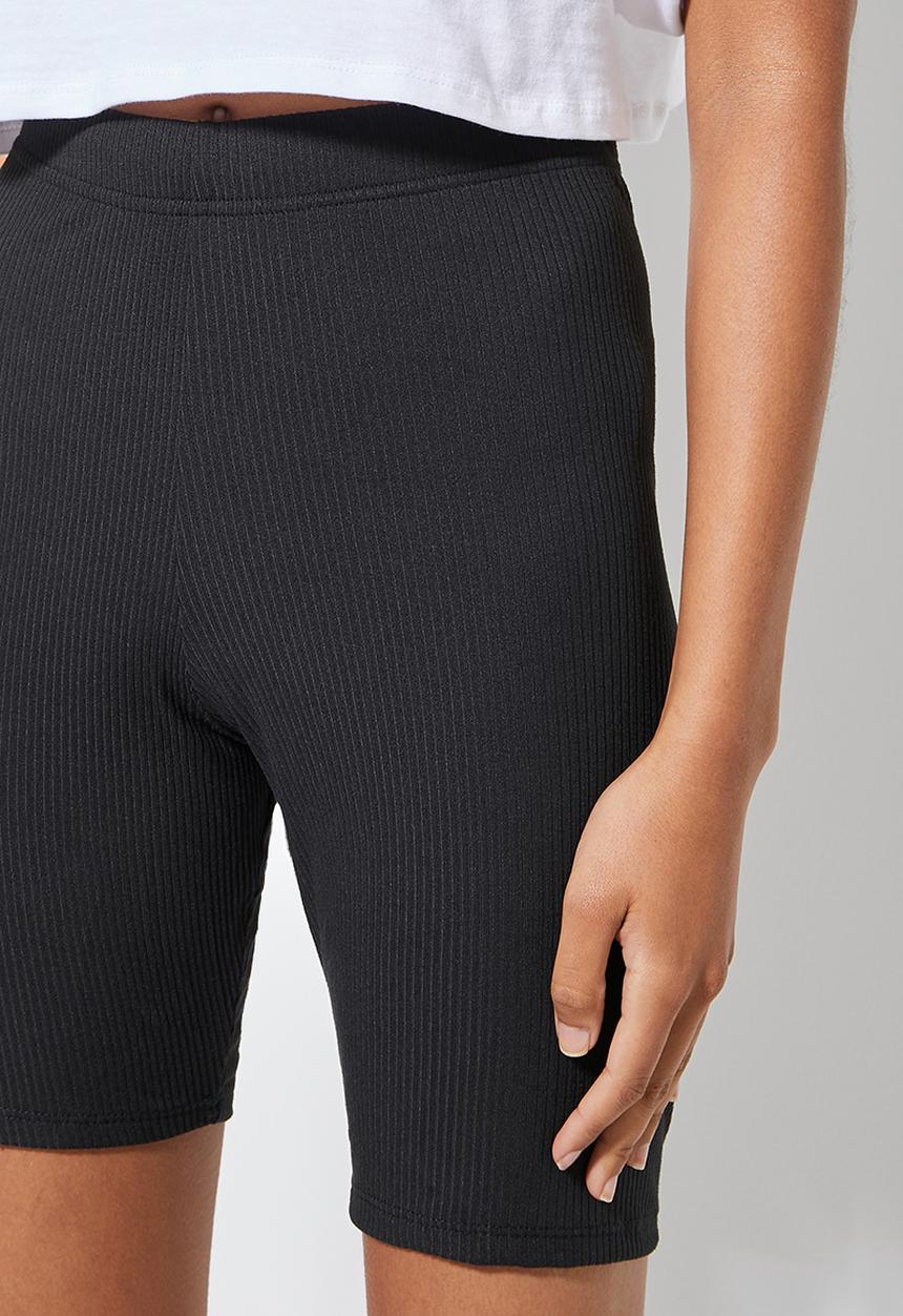 Superbalist - 2 pack rib cycle shorts - black & grey