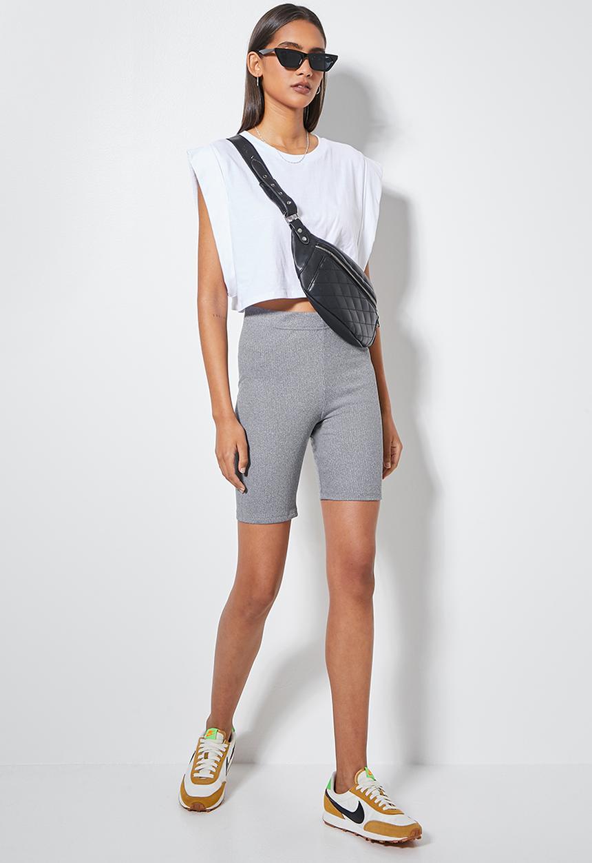 Superbalist - 2 pack rib cycle shorts - black & grey