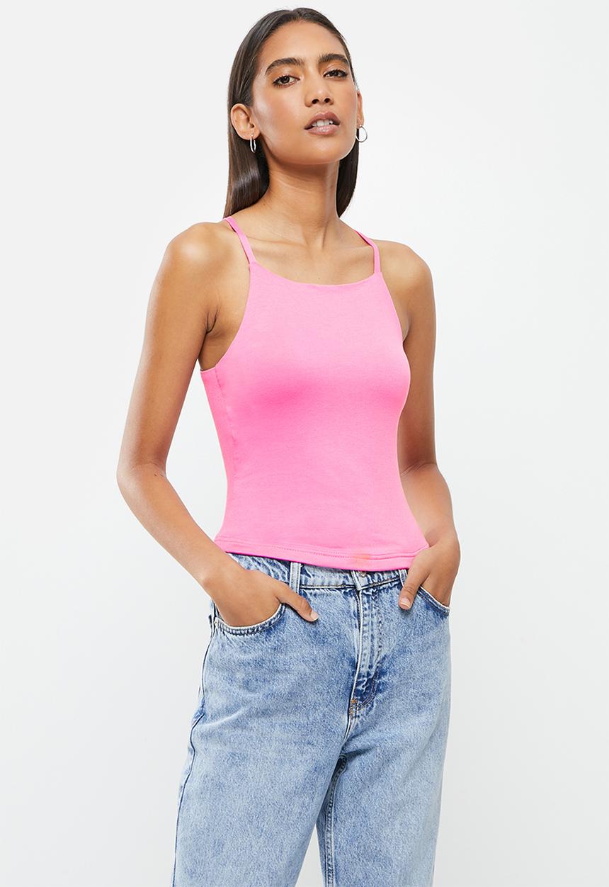 Me&B - Spaghetti binding cami - pink