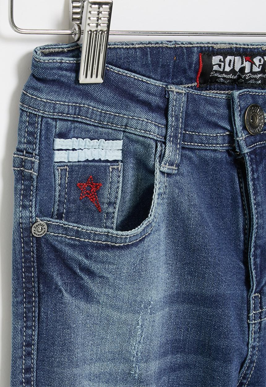 SOVIET - B major boys denim short - blue