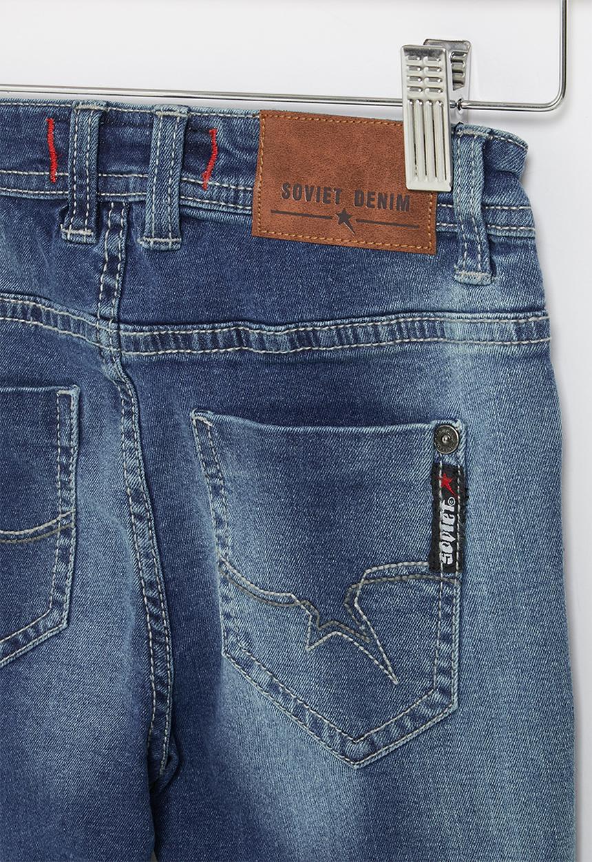 SOVIET - B major boys denim short - blue