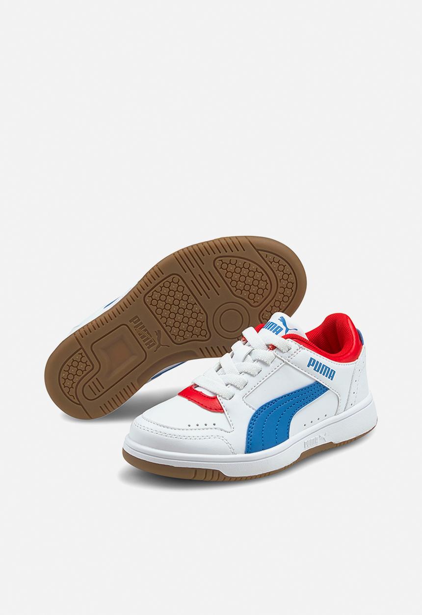 PUMA - Puma rebound joy lo ac ps - puma white-future blue-high risk red-gum