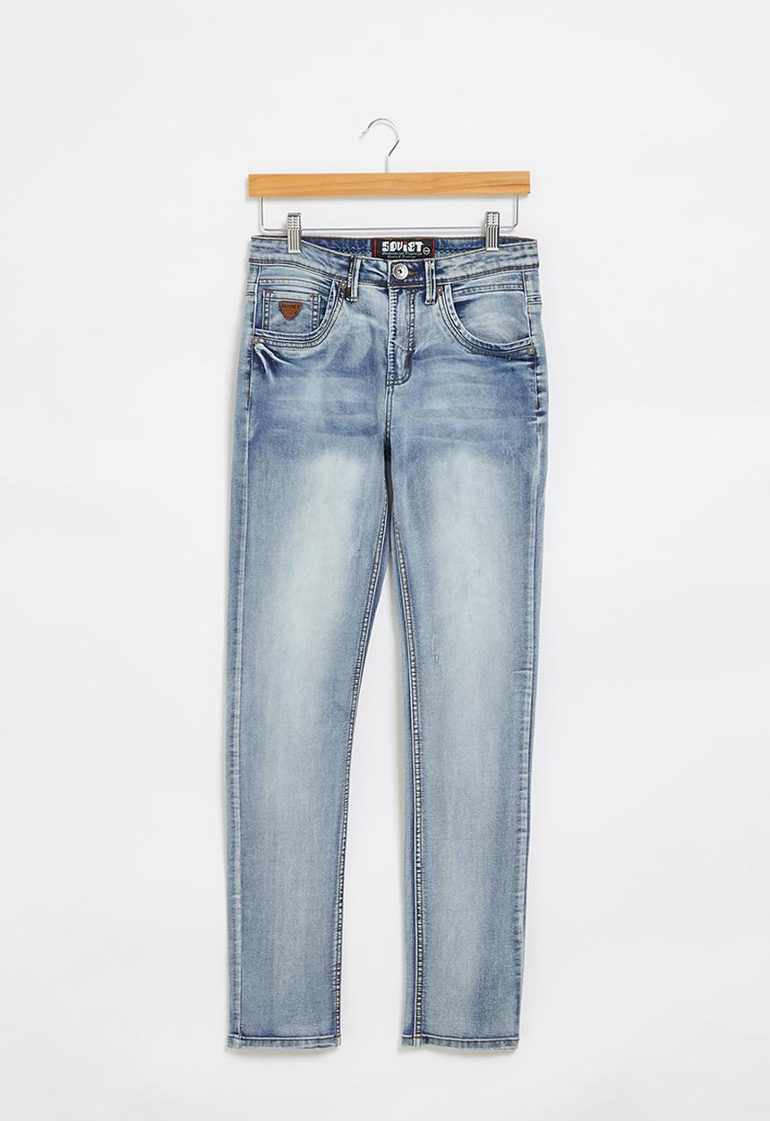 SOVIET - B foster boys skinny denim - light blue