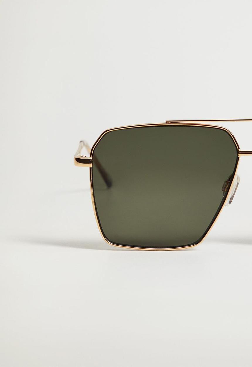 MANGO - Metallic frame sunglasses - gold