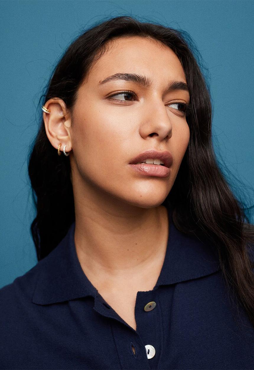 MANGO - Mixed hoop earrings - gold
